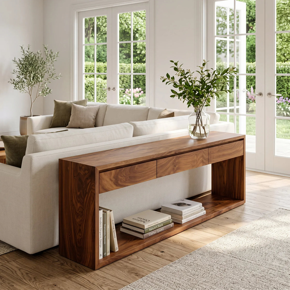 Contemporary Table Behind Sofa For Living Room